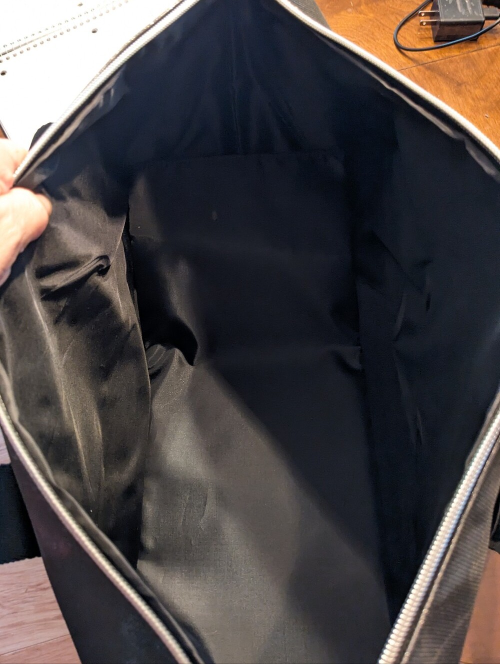 Coach Metallic Silver & Black Tote Bag - Picture 7 of 9